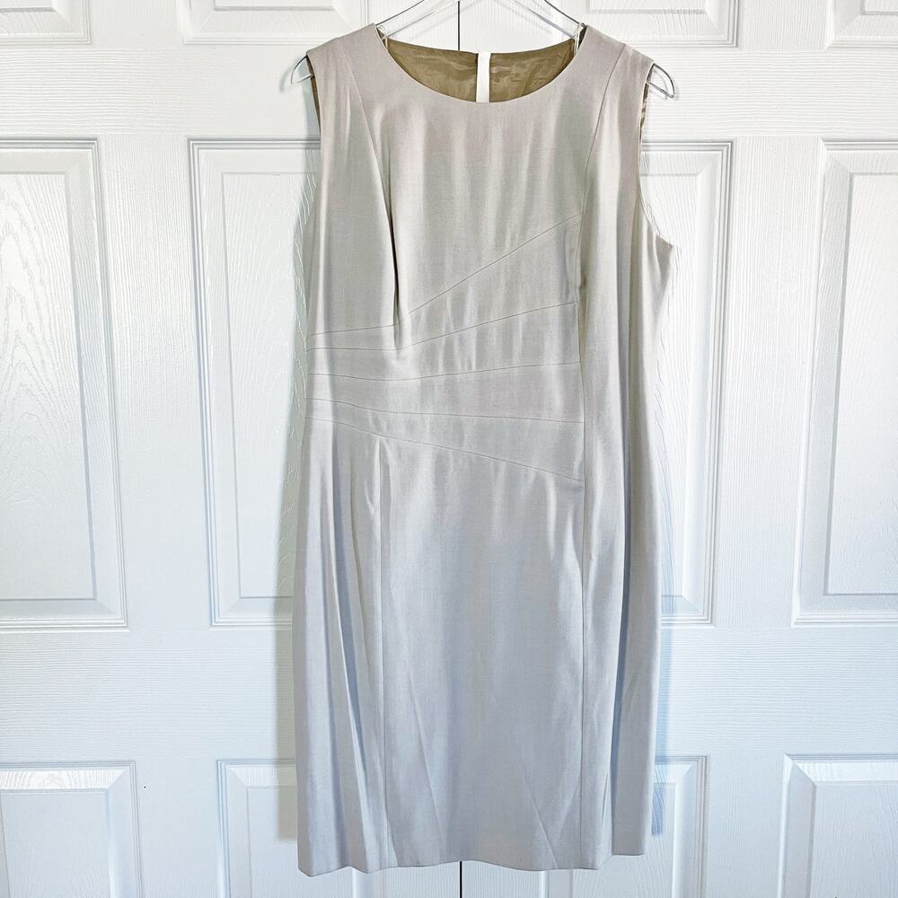 Hugo Boss Virgin Wool Blend Sheath Dress